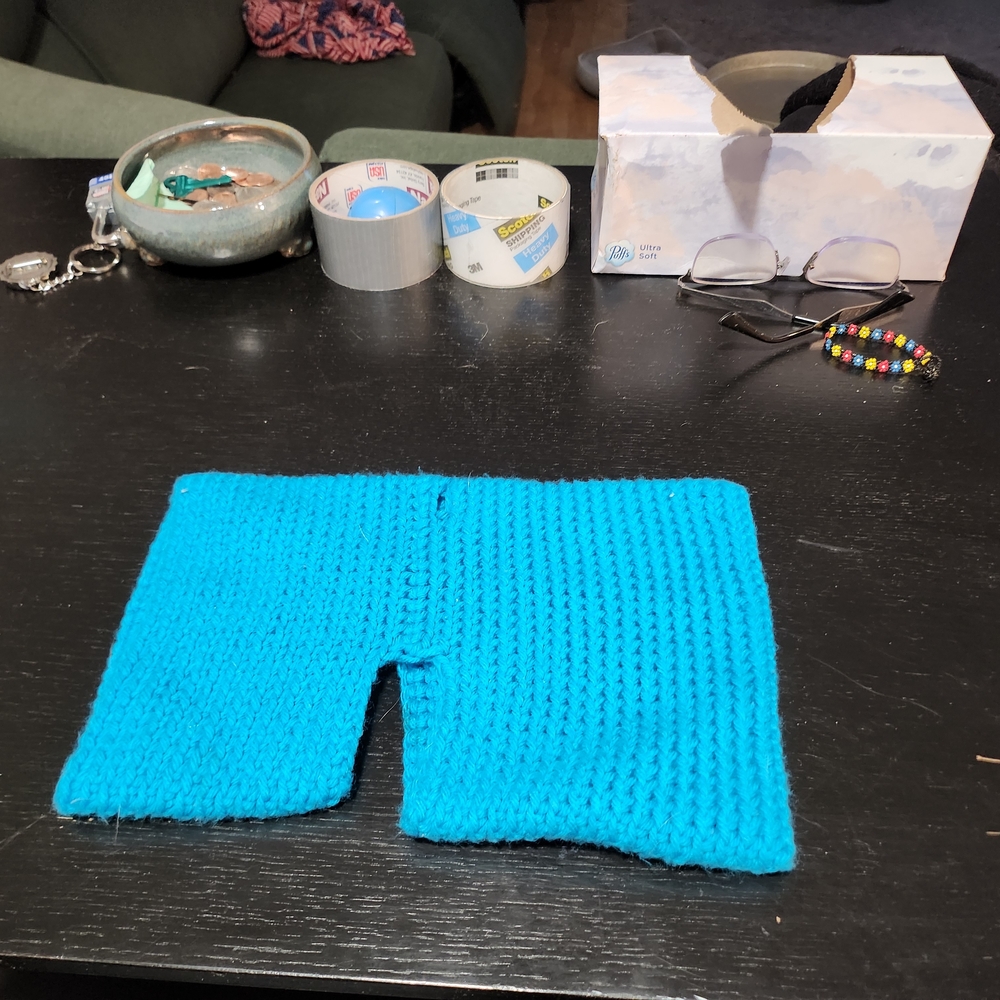Bright Blue Knitted Cozy Dog Sweater